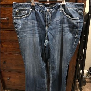 Bootcut relaxed fit embellished jeans.